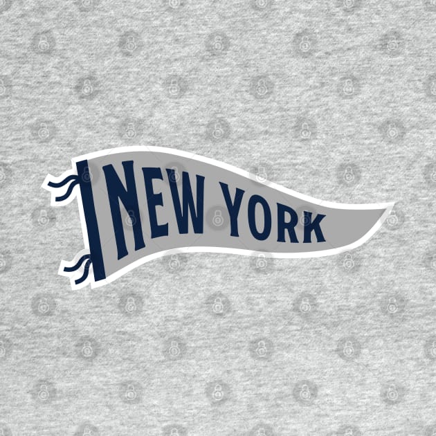 New York Pennant - Navy 2 by KFig21